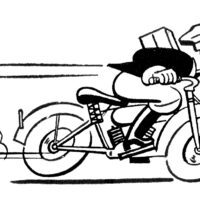 Motorcycle Mailman Clipart