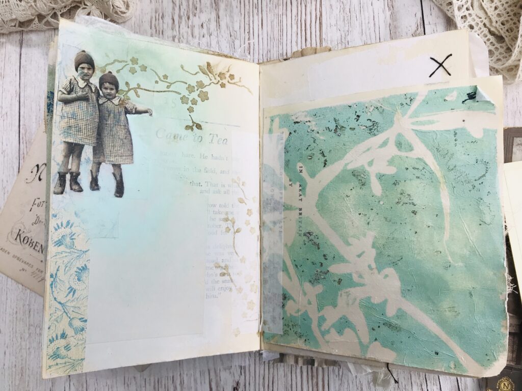 mint green journal page