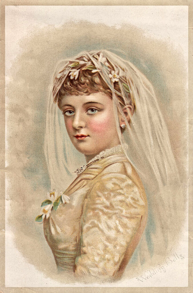 Victorian bride veil image