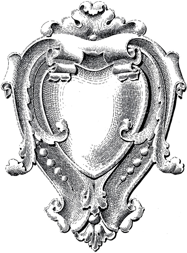 antique baroque carved ornament image