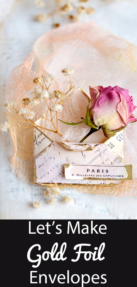 mini envelope with rose