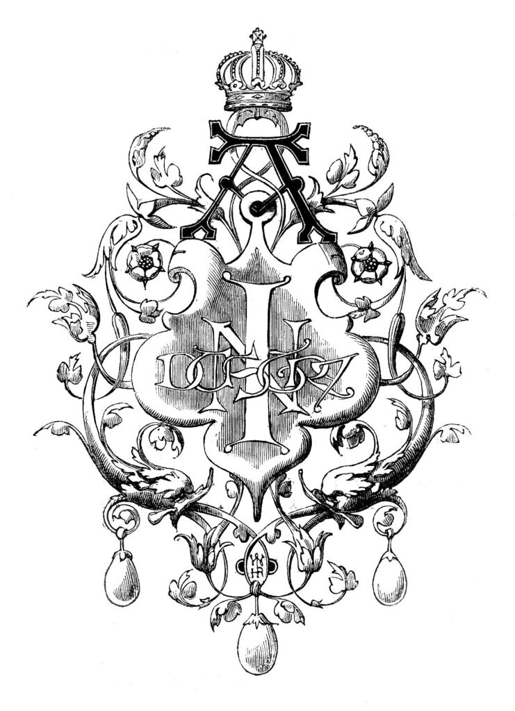 crown graphic printers ornament illustration