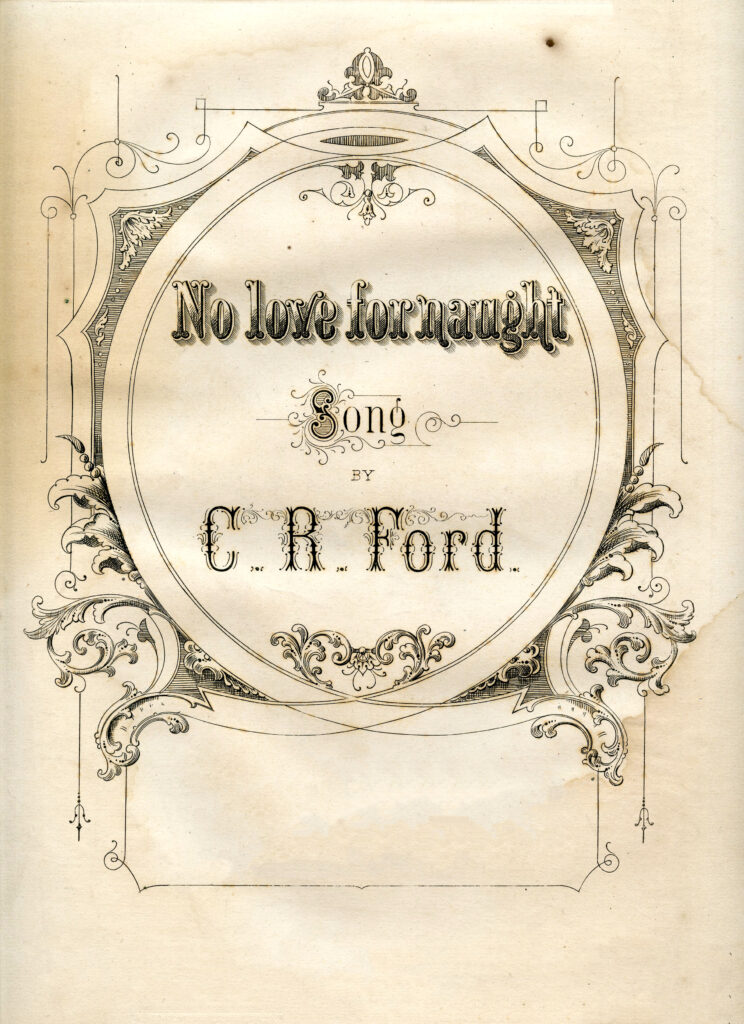 ornate sheet music cover illustration