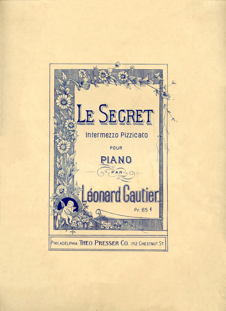 blue vintage sheet music cover image