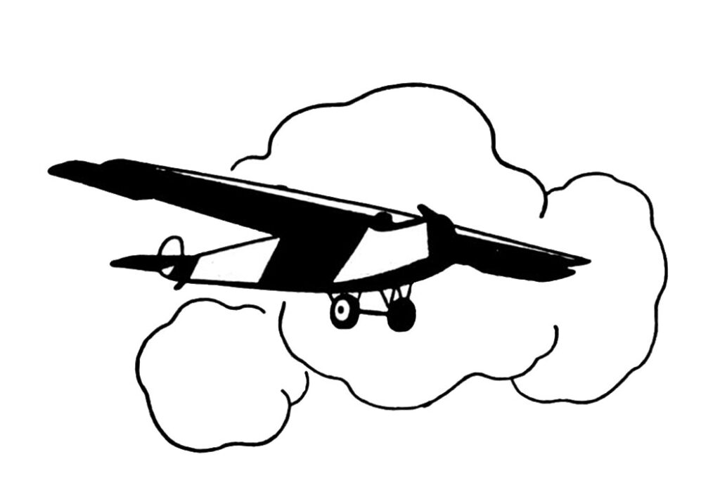 airplane cloud clipart