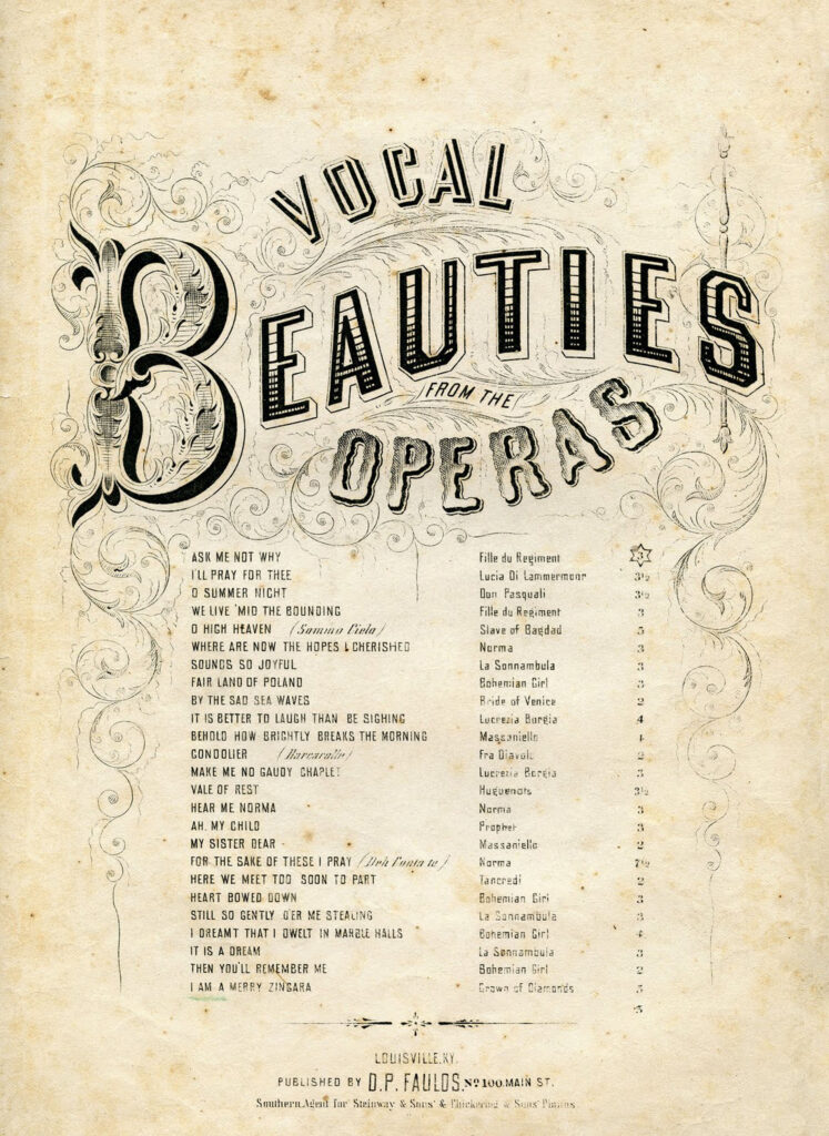 Vocal Beauties Opera sheet music image