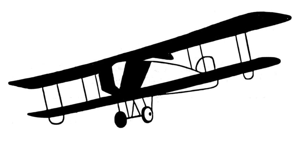 vintage biplane illustration