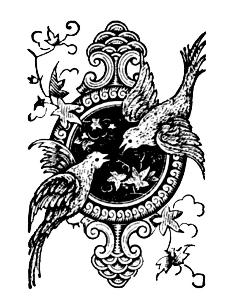 birds printer ornament image