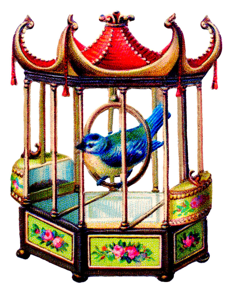 vintage Asian style birdcage image