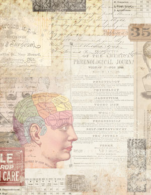 Collage with Diagram of head