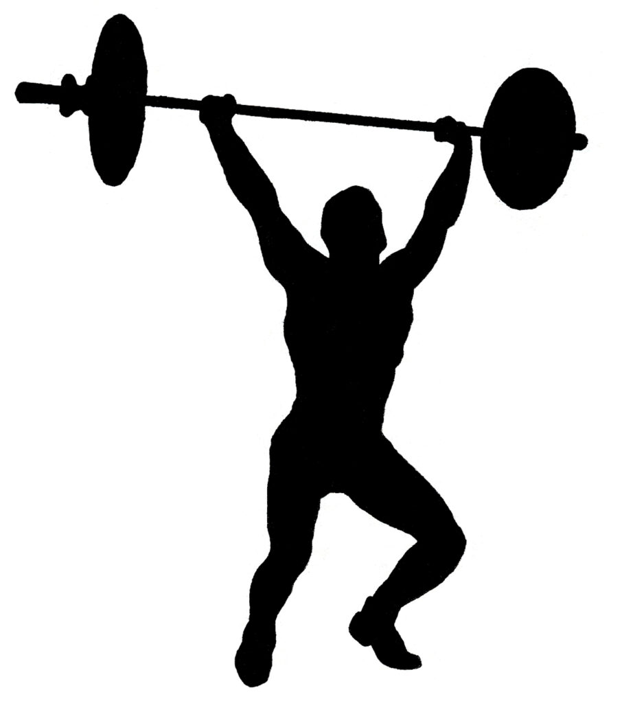 circus strong man silhouette illustration