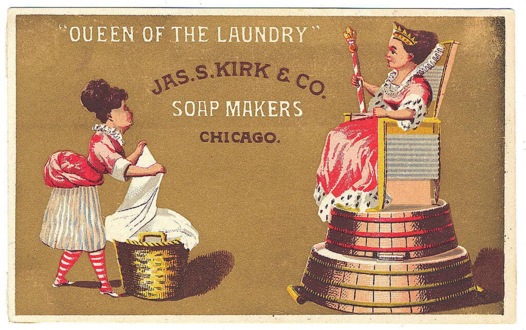 laundry queen vintage illustration