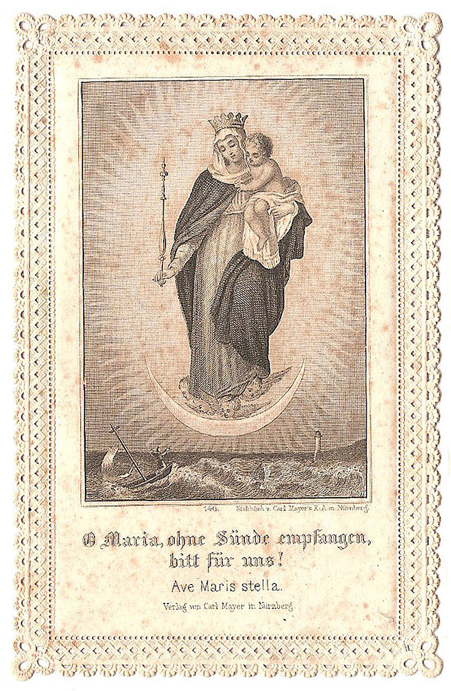 vintage blank greeting cards  ARS SACRA artist Schönermark"holy angel"3647" 