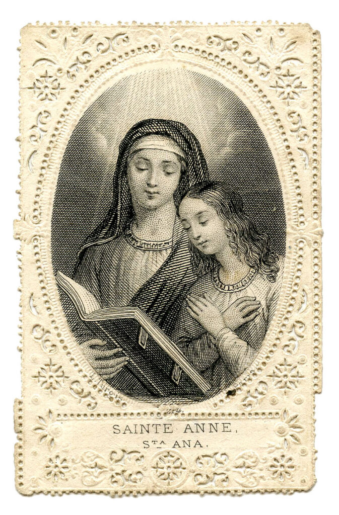 Saint Anne Holy Card clipart