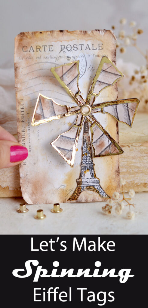 Spinning Eiffel Tags Pin