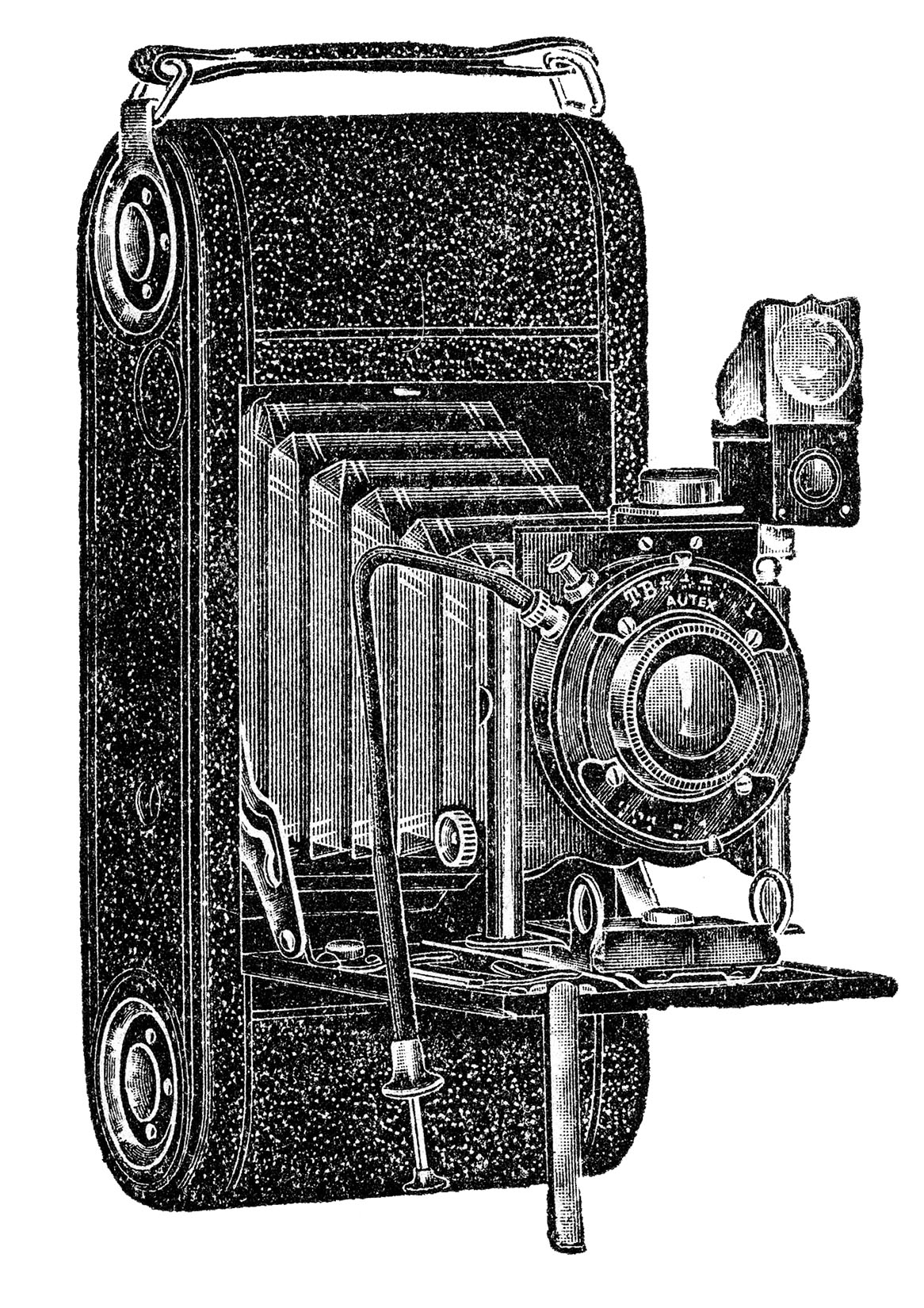 antique camera line drawing