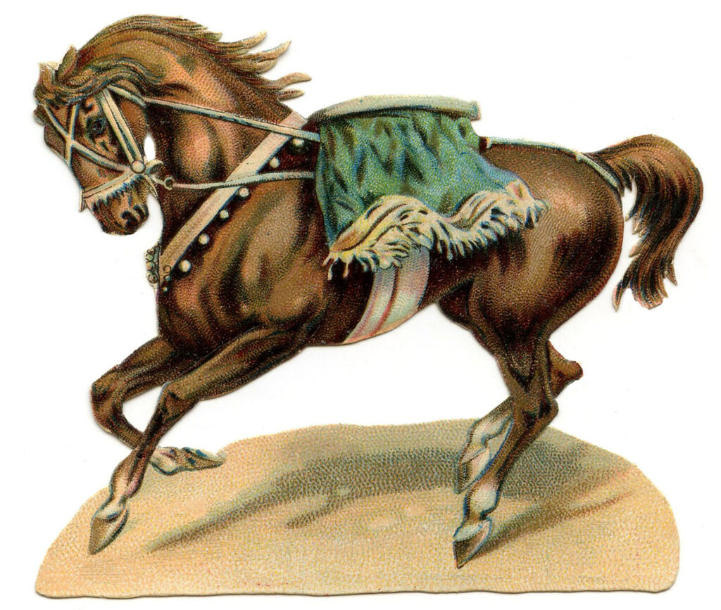 vintage circus horse illustration