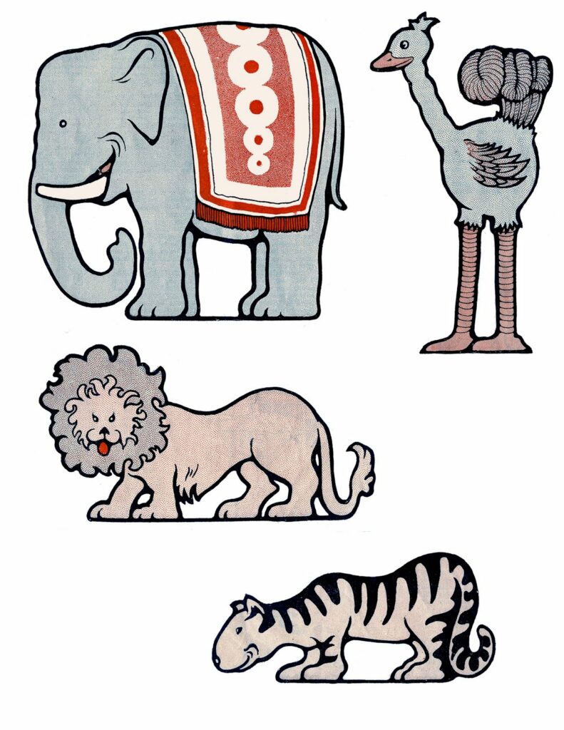 circus animals clipart