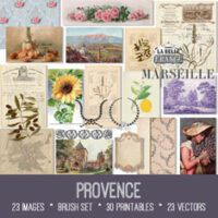 vintage Provence ephemera bundle