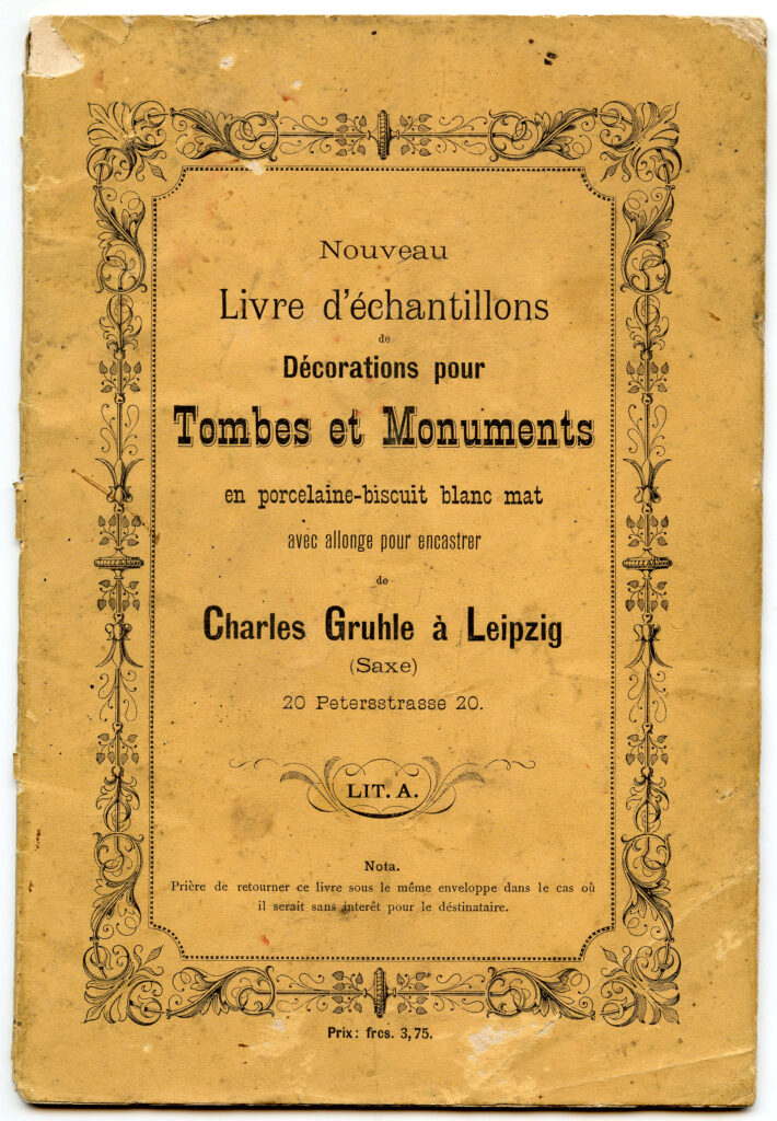 Tombes et Monuments vintage French tombstone catalog clipart