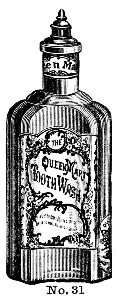 antique bottle tooth wash image