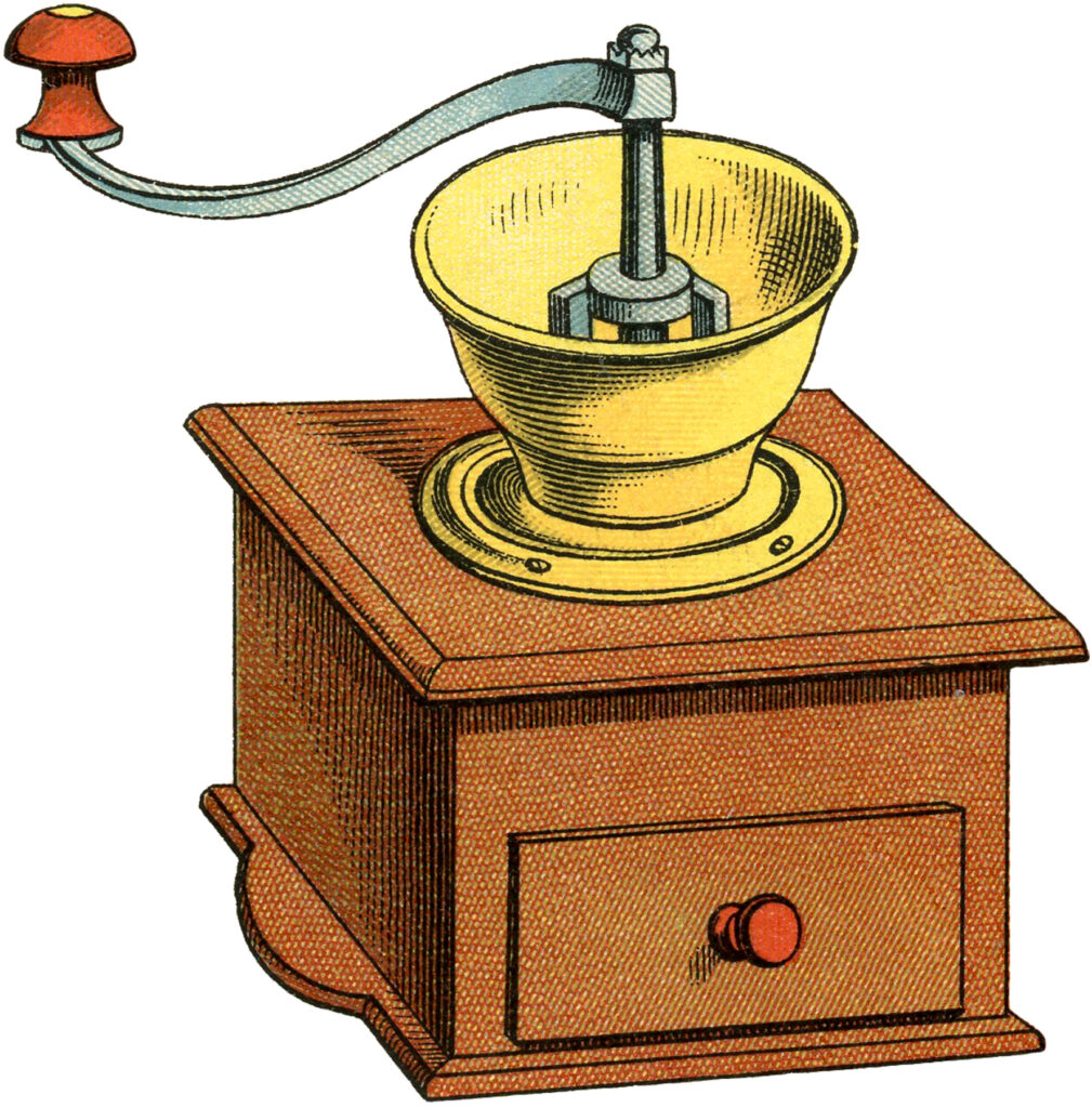 antique coffee grinder image