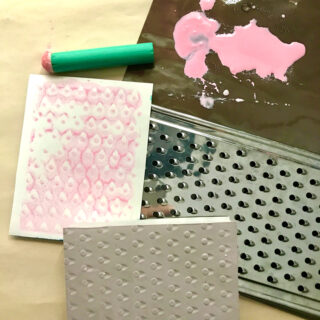 Foam Stamp with Acrylic Paint