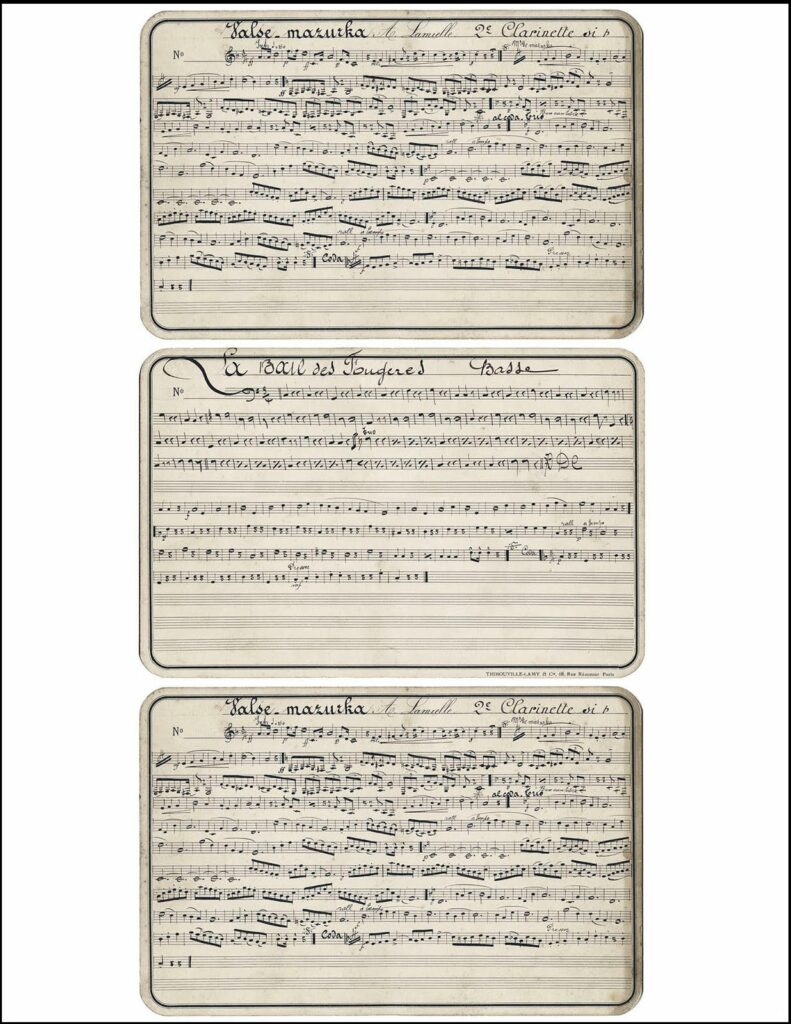 antique French sheet music printable image