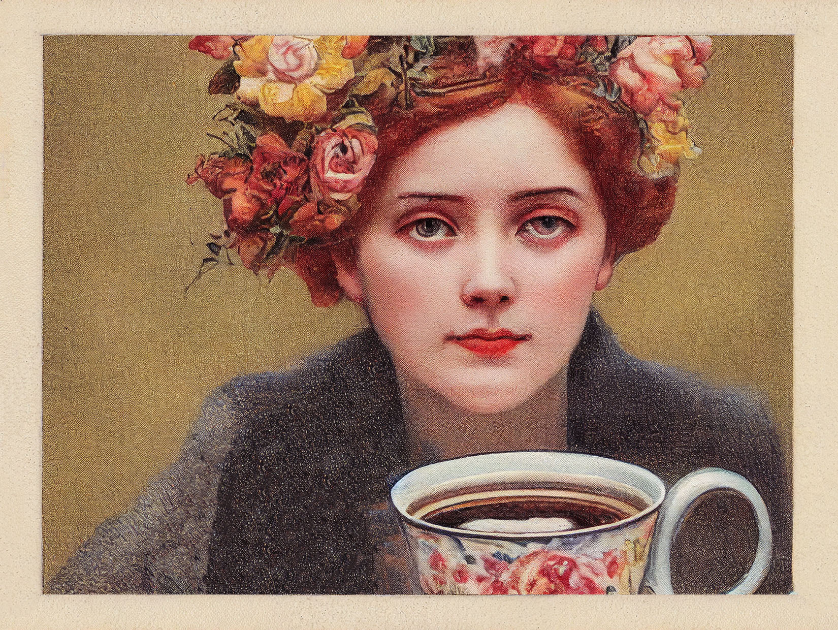 Girl with Coffee Illustration