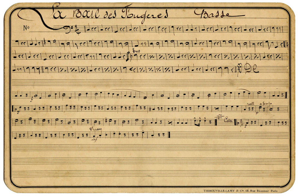 handwritten sheet music vintage illustration