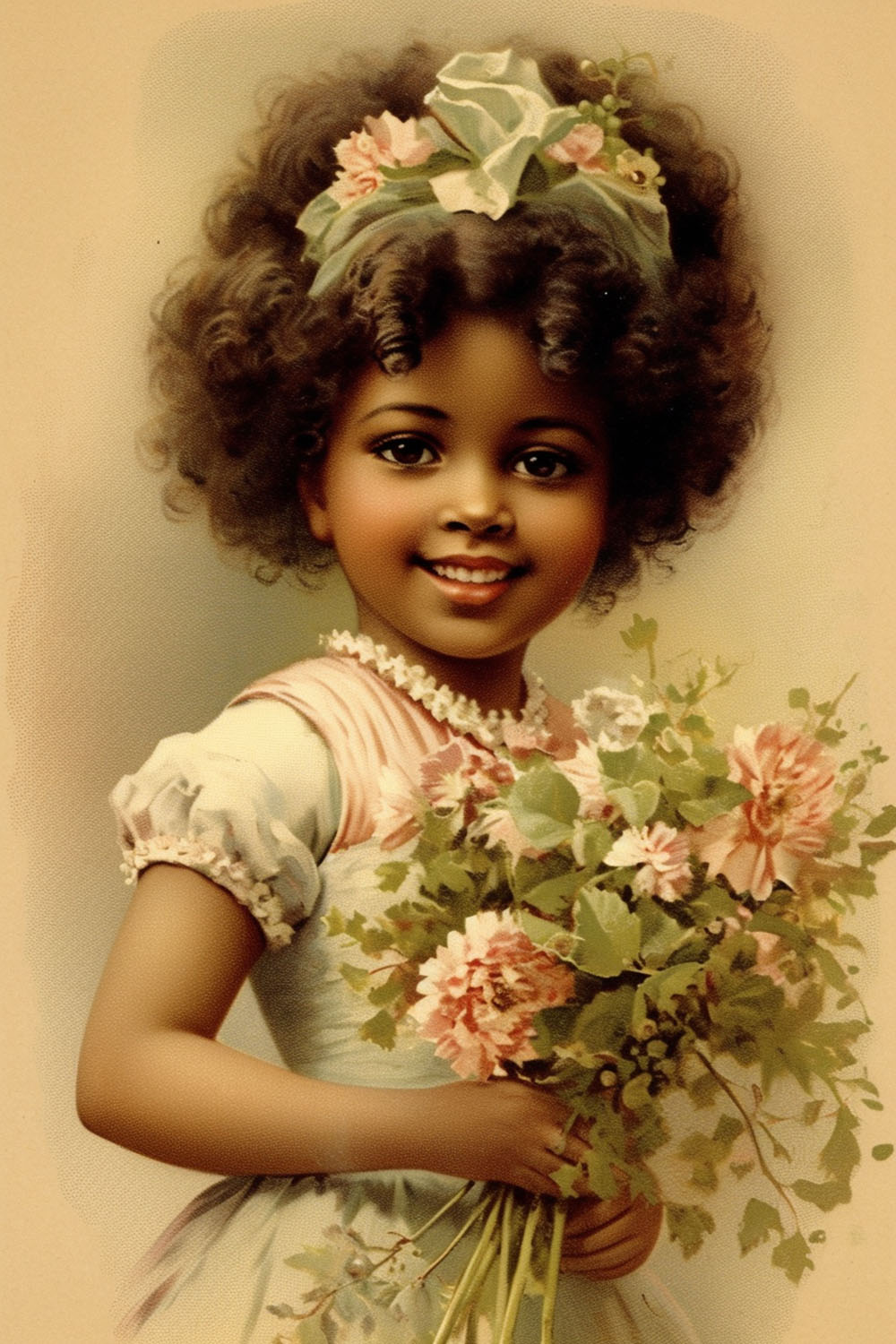 Beautiful store flower girl