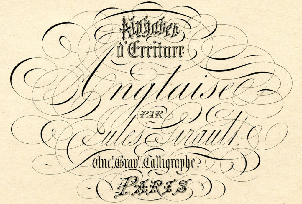 Spencerian script Paris calligraphy image