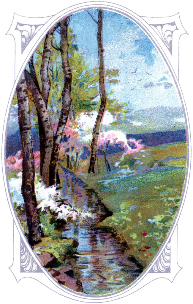 spring creek stream clipart