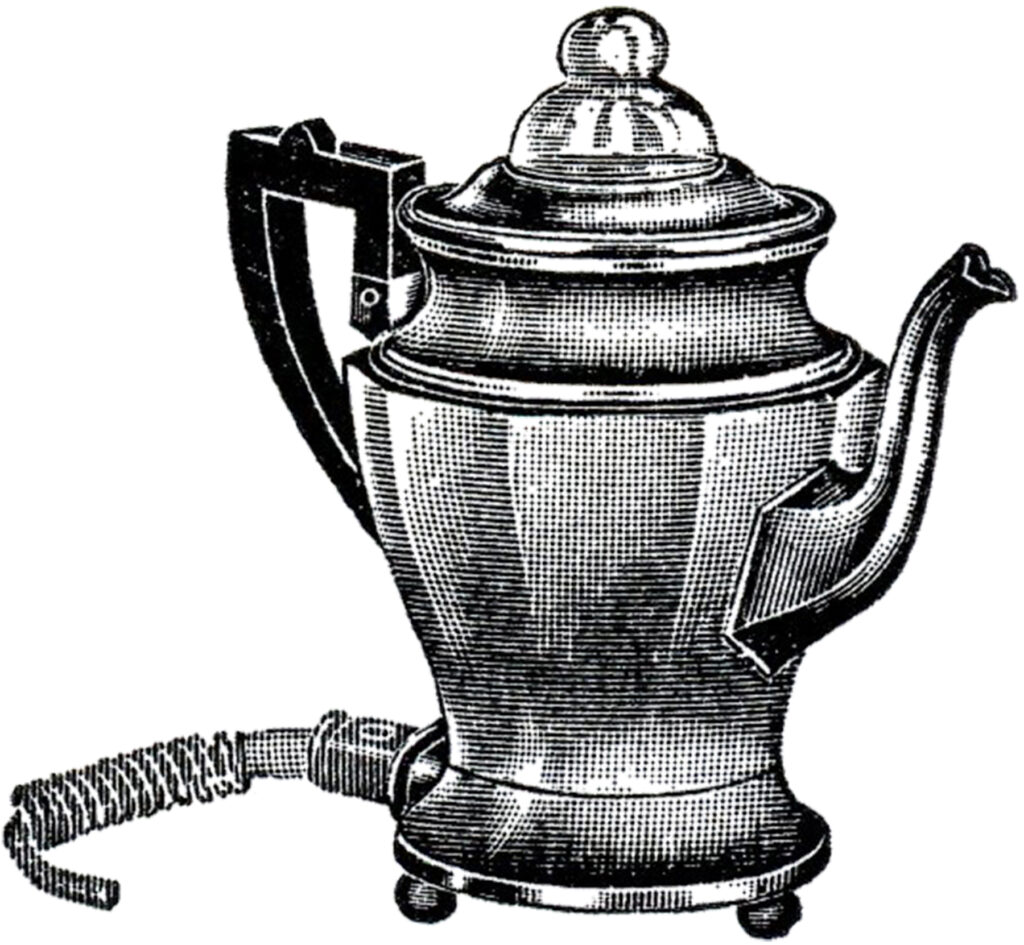 retro electric coffee percolator image