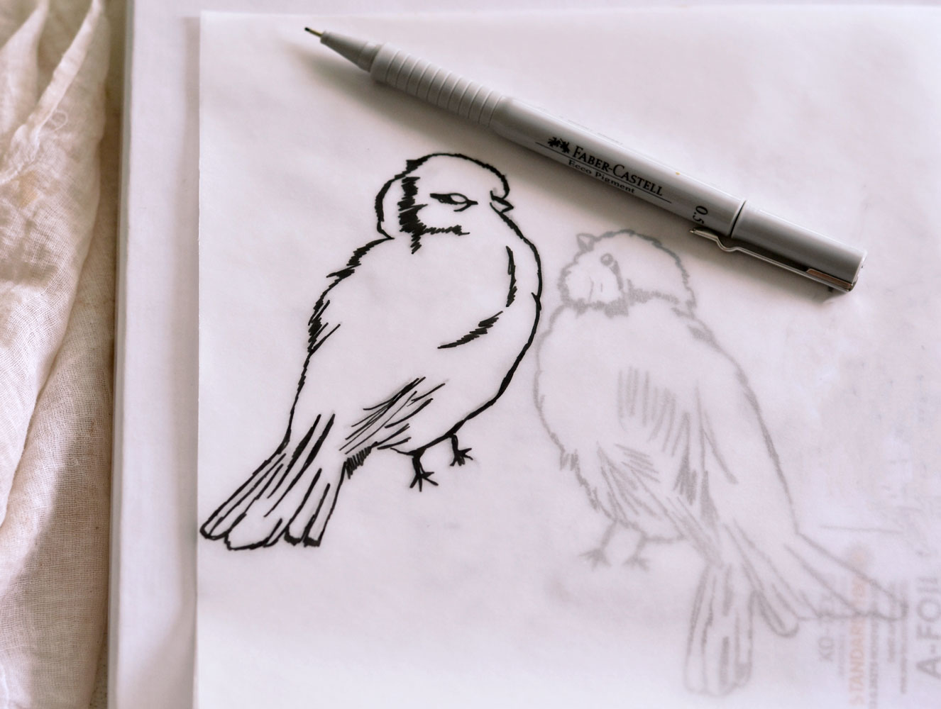 DIY Tracing Paper Sketch Birds