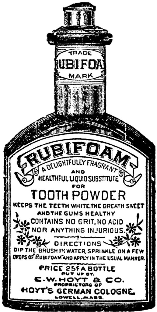 vintage tooth powder clipart