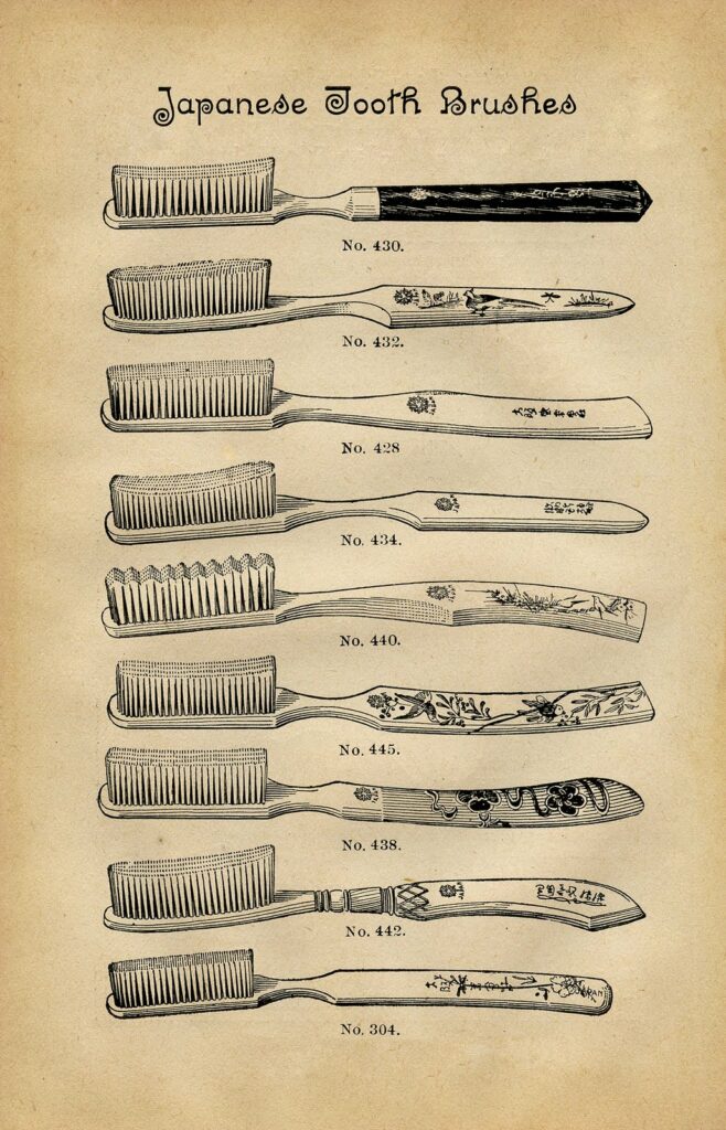 vintage toothbrushes japan image