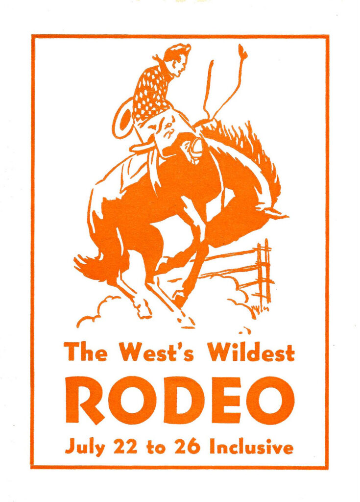 Wild West Rodeo show poster vintage illustration