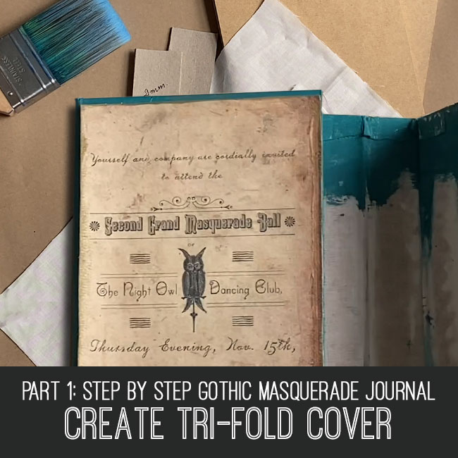 Masquerade Journal create tri-fold cover tutorial