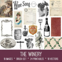 vintage the winery ephemera bundle