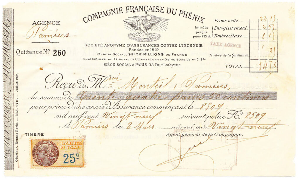 French Compagnie Miette invoice stamp image