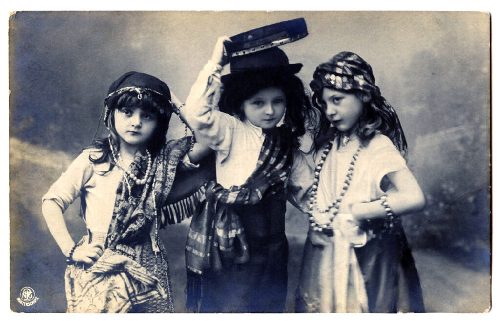 antique children gypsy costumes image