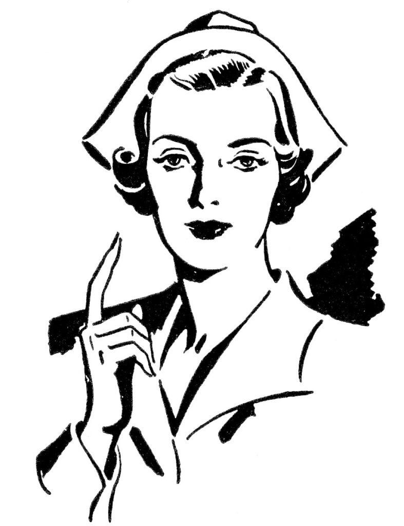 vintage nurse uniform illustration