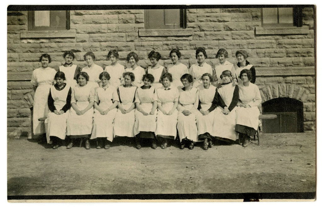 vintage nurse class photograph image