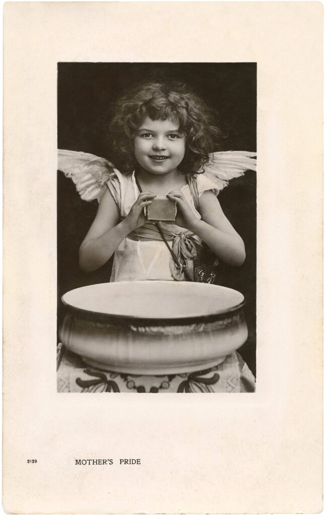 antique girl angel costume photograph image