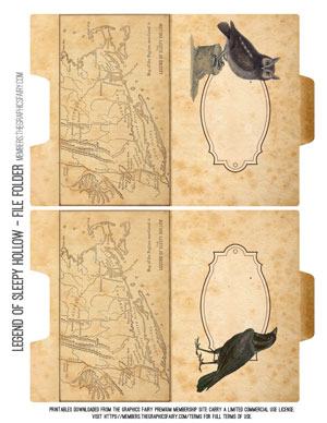 Printable file folders with birds