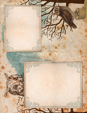 Journal pages with Sleepy Hollow theme