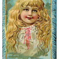 Bookmark with Soap Ad and little Girl