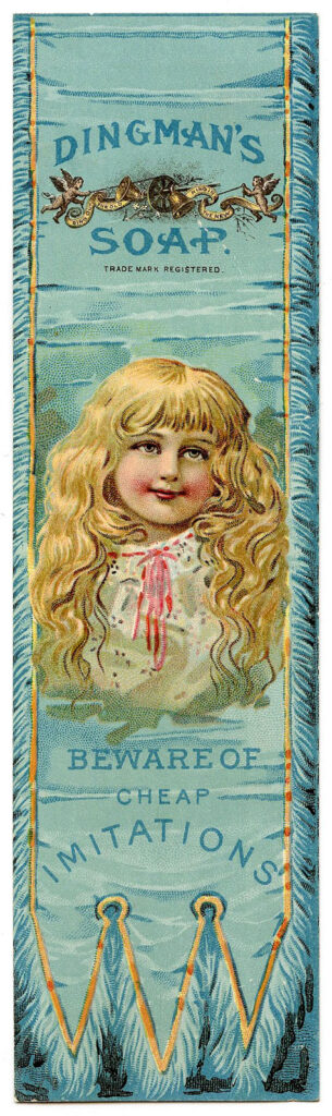 Bookmark with Soap Ad and little Girl