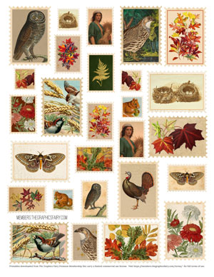 Fall Postage stamps